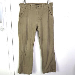 Duluth Trading Pants Mens 34 X 30 Flex Fire Hose Foreman Brown Canvas Work